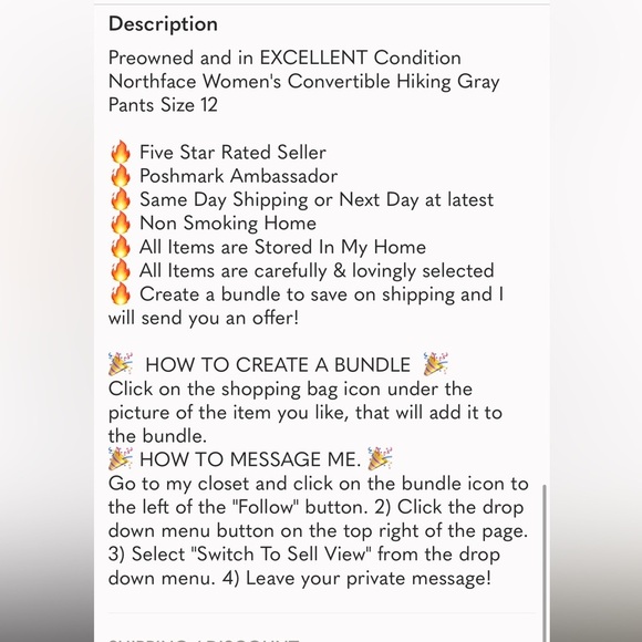 THE NORTH FACE women’s convertible hiking pants size 12 grey color - Picture 15 of 15